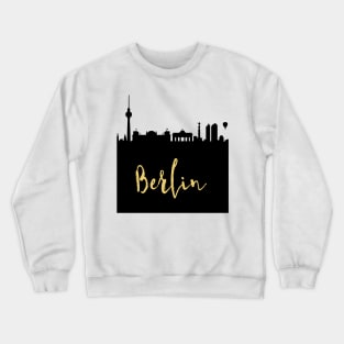 BERLIN GERMANY DESIGNER SILHOUETTE SKYLINE ART Crewneck Sweatshirt